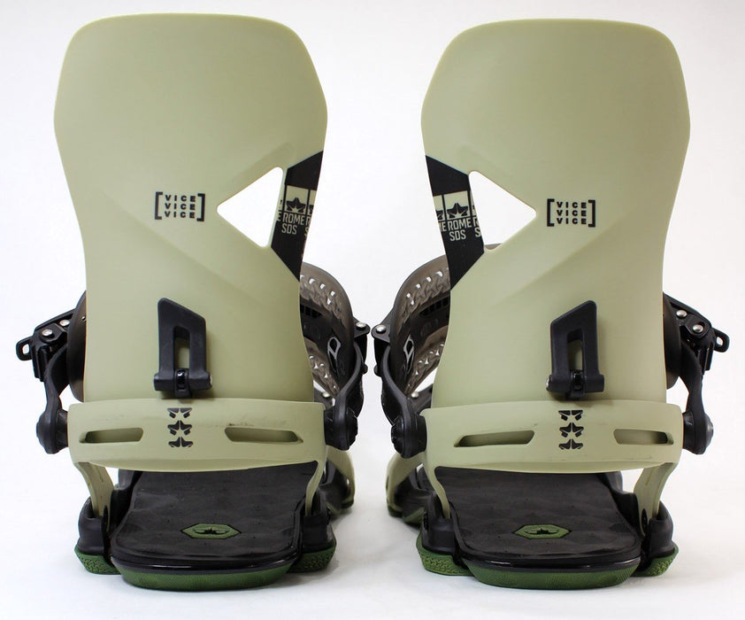 Rome Vice Snowboard Bindings, M/L (Mens US 7-10), Tan 2024 - Demo