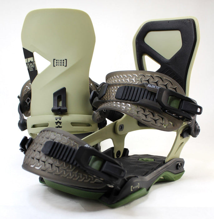 Rome Vice Snowboard Bindings, M/L (Mens US 7-10), Tan 2024 - Demo