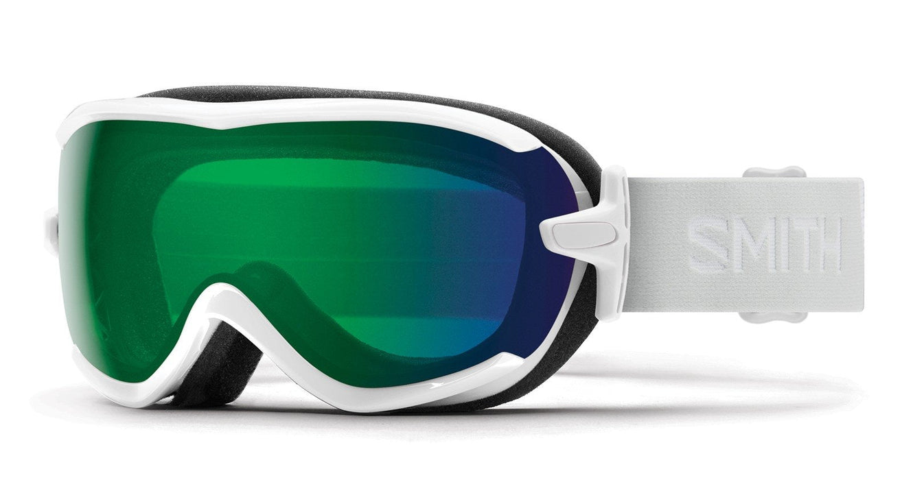 Smith Virtue Snow Goggles, White Vapor, ChromaPop Everyday Green Mirror Lens New