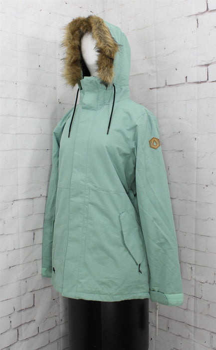 Volcom Fawn Insulated Snow Jacket, Women's Large, Mint