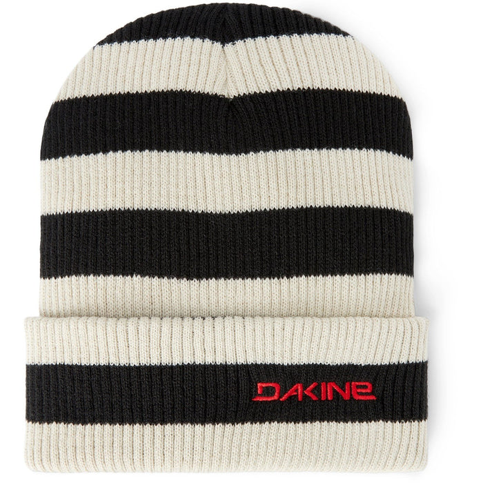 Dakine Wally Beanie, Ribbed Knit, Unisex One Size, Black Silver Lining Stripe