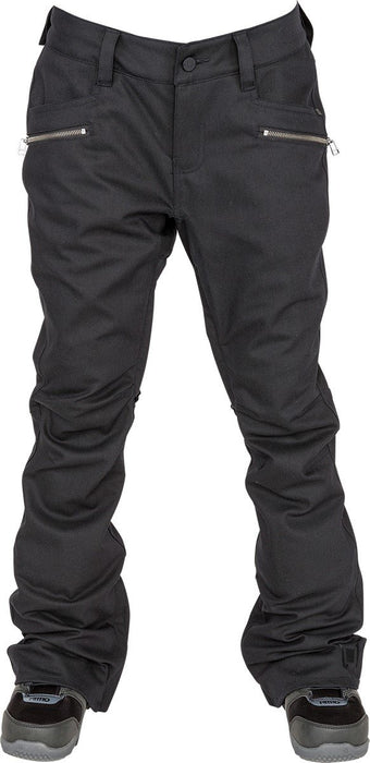 L1 Scarlett Snowboard Pants Womens Small Black Overdye Denim