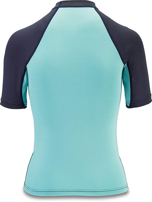 Dakine Flow Short Sleeve Snug Fit Rash Guard Surf Shirt Women's Medium Nile Blue
