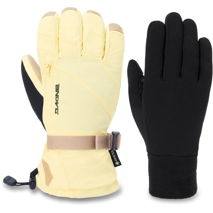 Dakine Sequoia 2.0 Leather DLX Gore Tex Snow Gloves, Women's Medium, Pear Sorbet