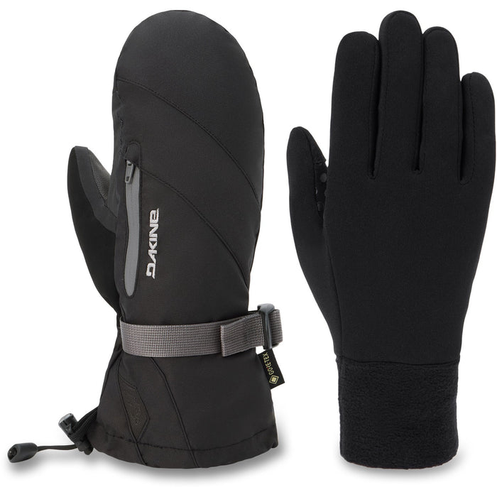 Dakine Sequoia 2.0 Leather DLX Gore Tex Snowboard Mitts, Women's Medium, Black