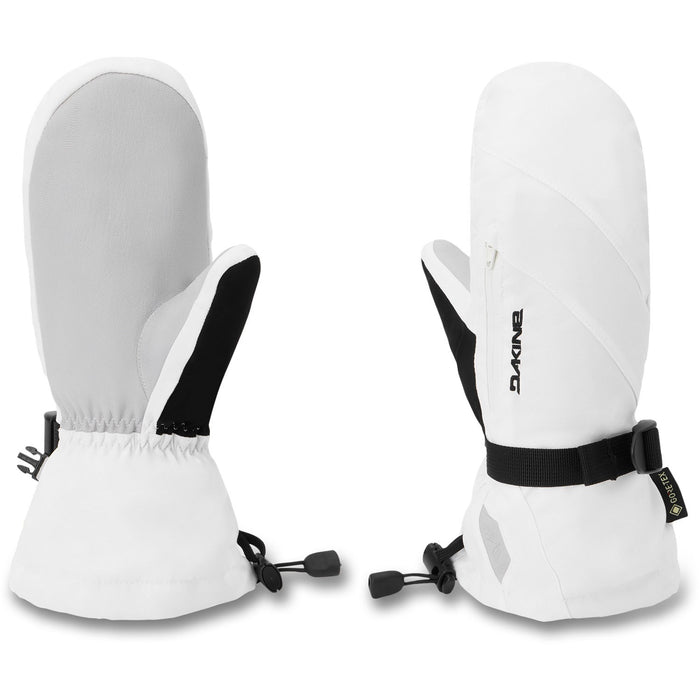 Dakine Sequoia 2.0 Leather DLX Gore Tex Snowboard Mitts, Women's Medium, White