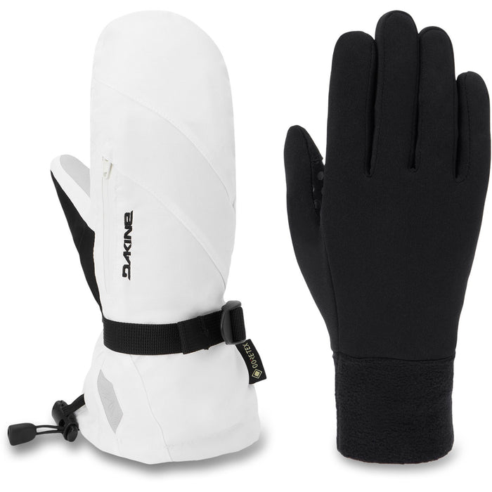 Dakine Sequoia 2.0 Leather DLX Gore Tex Snowboard Mitts, Women's Medium, White