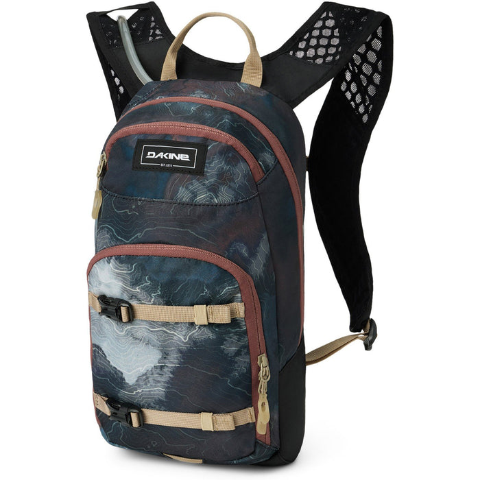 Dakine Session 8L Bike Women's Backpack, 2L Hydration Reservoir Sub Topo Print