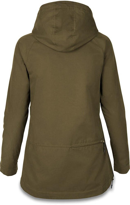 Dakine Wren Jacket Canvas Hooded Anorak, Women's Medium, Dark Olive Green New