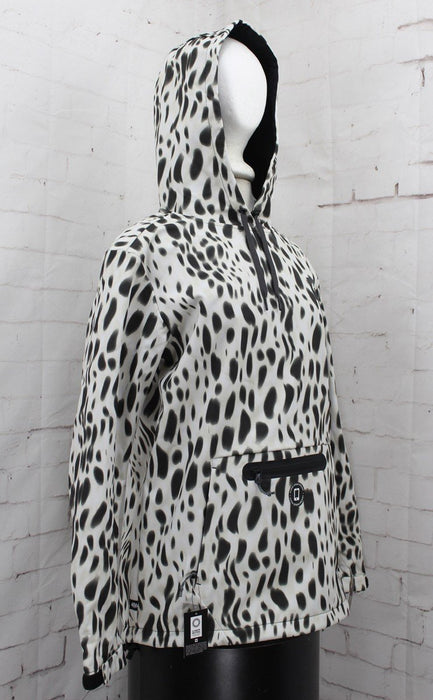 686 Waterproof Pullover Side Zip Hoody Hoodie, Women's Small, Civet Animal Print