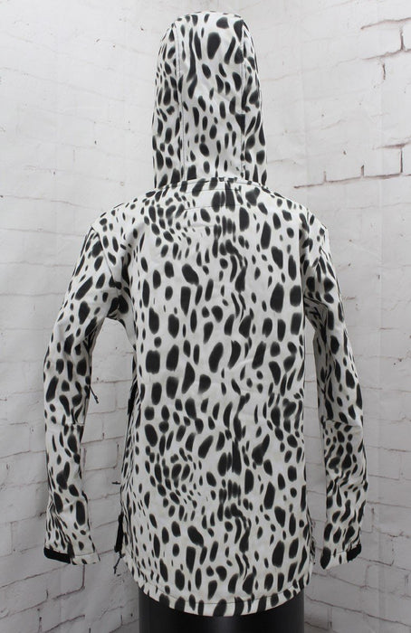 686 Waterproof Pullover Side Zip Hoody Hoodie, Women's Small, Civet Animal Print