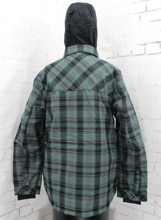 686 Woodland Insulated Snowboard Jacket, Men's Large, Cypress Green Plaid New