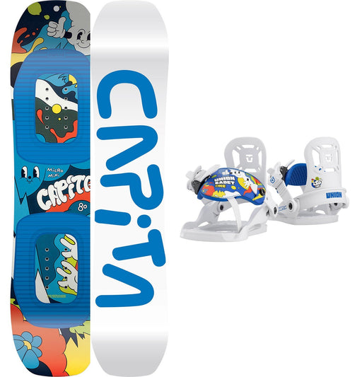 Capita Micro Mini Kids Snowboard 80 cm with Union Cadet One Bindings N — Boarderline Insanity