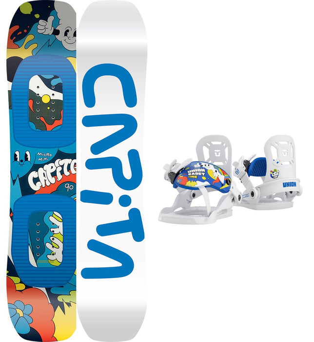 Capita Micro Mini Kids Snowboard 90 cm with Union Cadet One Bindings New 2026