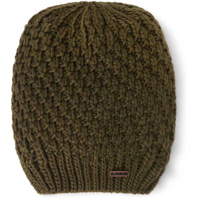 Dakine Zoe Acrylic Novelty Knit Beanie Dark Olive Green New