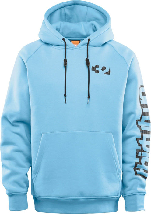 Thirtytwo Zeb Powell Tech Pullover Hoodie with DWR, Men's Medium, Light Blue New