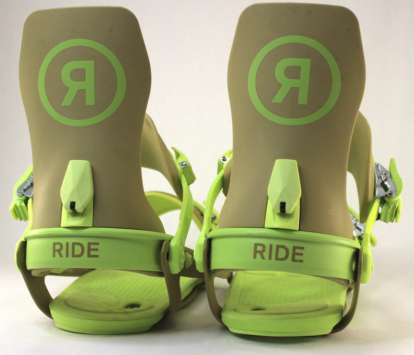 Ride A-6 Snowboard Bindings Large (Men's US Size 10-15+), Olive/Lime 2024 -Demo