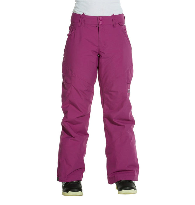 DC Ace Snowboard Pants Youth Girls Medium Hollyhock New