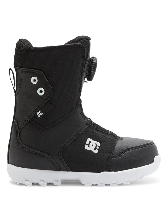 DC Youth Scout Boa Snowboard Boots, Kids Size 2, Black New 2025