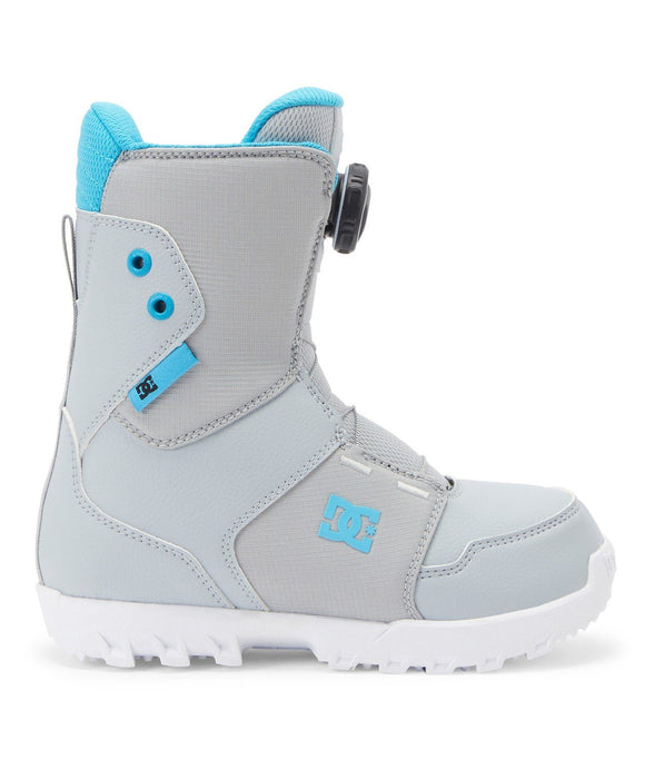 DC Youth Scout Boa Snowboard Boots, Kids Size 5, Grey/Blue New 2024