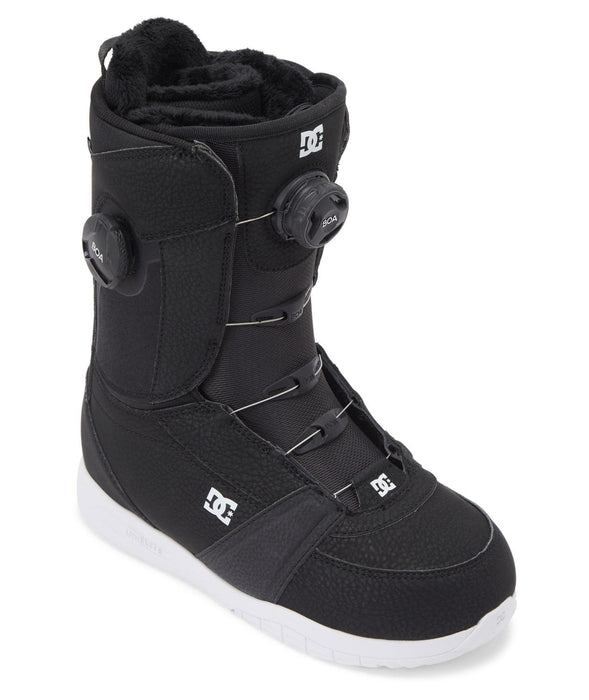 DC Lotus Boa Snowboard Boots, US Womens Size 9 Black/Black/White New 2024