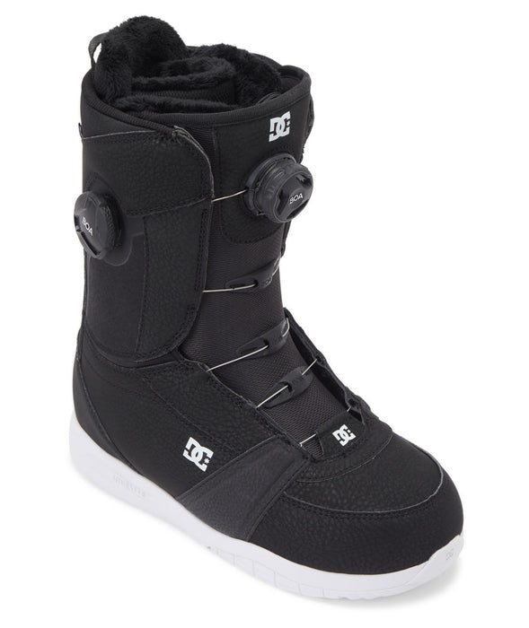 DC Lotus Boa Snowboard Boots, US Womens Size 9 Black/Black/White New 2026
