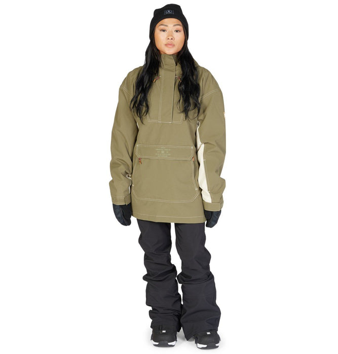 DC Savvy Anorak 10K Insulated Snowboard Jacket, Women's Medium, Ivy Green