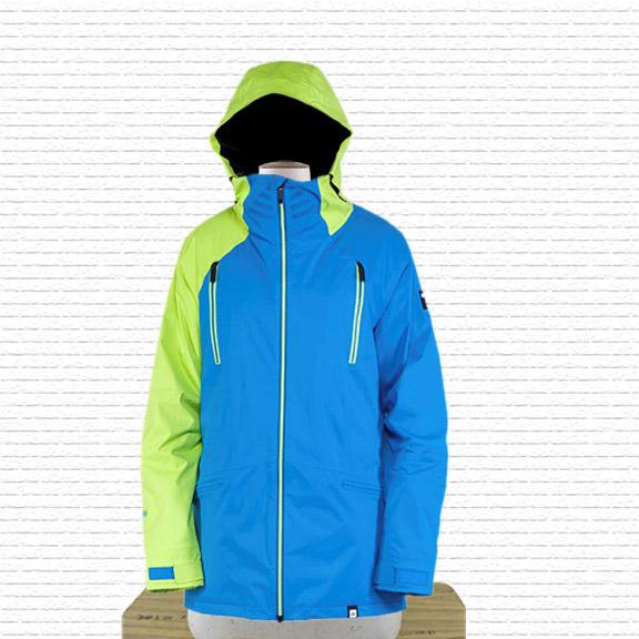 Ride Admiral Cocona Snowboard Shell Jacket, Men's Large, True Blue / Green