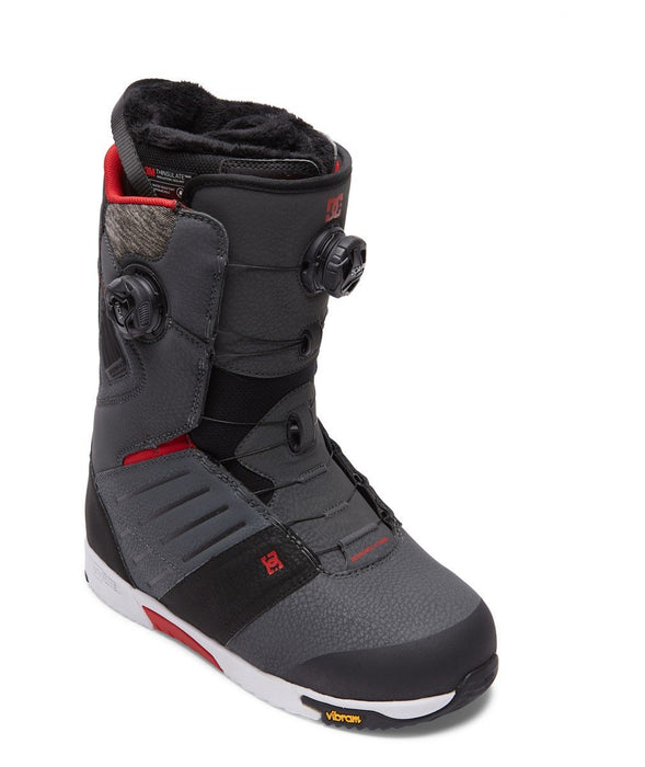 DC Judge Double Boa Snowboard Boots US Men's Size 9.5, Grey/Black/Red New 2023