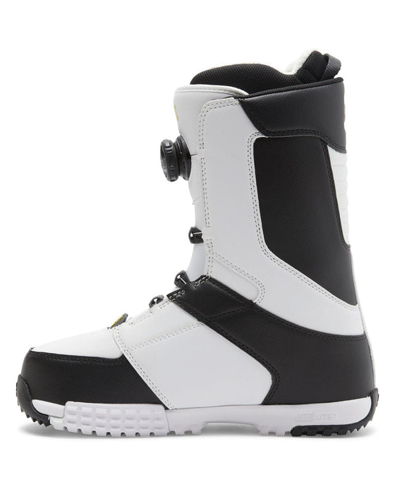 DC Control Double Boa Snowboard Boots, Men's Size 10.5, White/Black New 2025