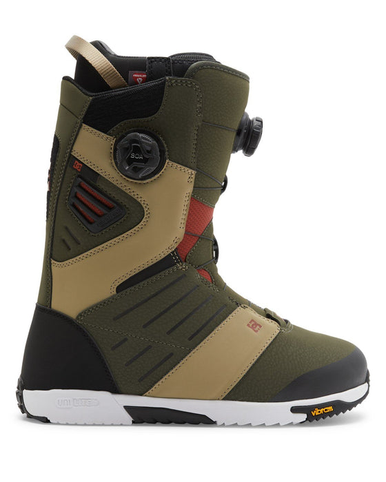 DC Judge Double Boa Snowboard Boots US Men's Size 12, Olive Khaki New 2025