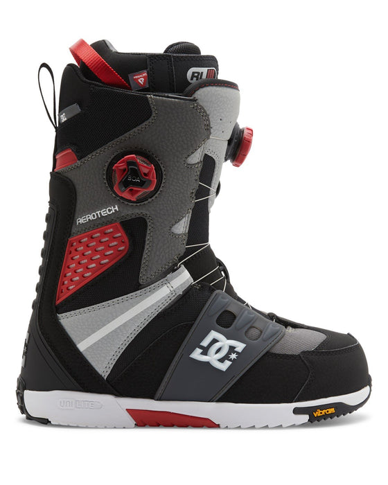 DC Phantom Double Boa Snowboard Boots, US Men's Size 11, Black Grey Red New 2025