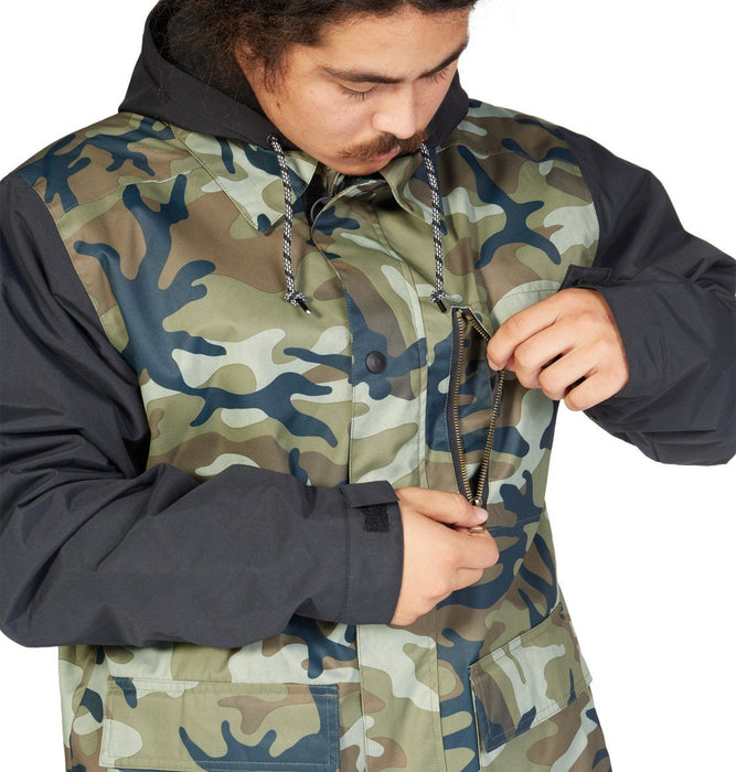 DC Bandwidth Snowboard Jacket, Men's Medium, Woodland Camo Green