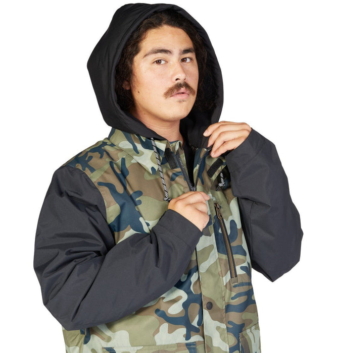 DC Bandwidth Snowboard Jacket, Men's Medium, Woodland Camo Green