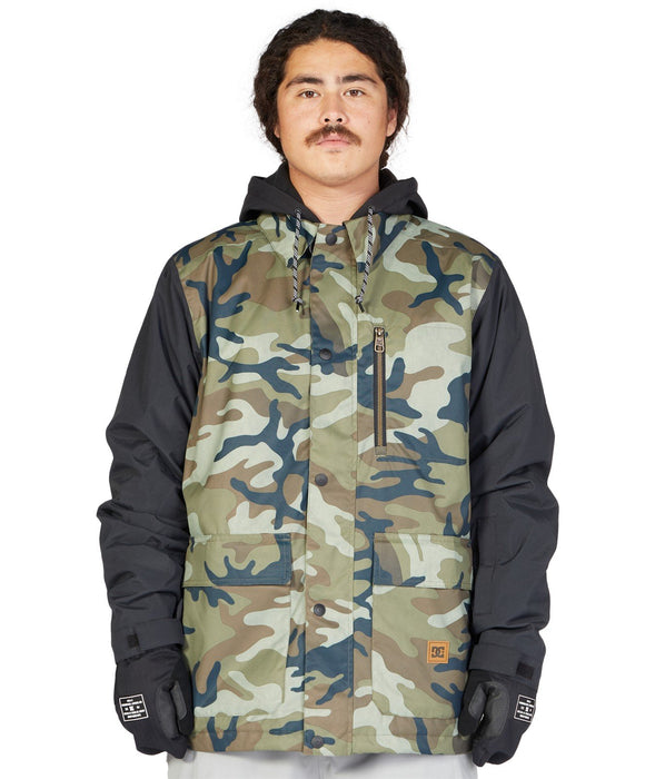 DC Bandwidth Snowboard Jacket, Men's Medium, Woodland Camo Green