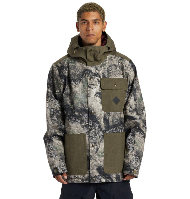DC Servo Insulated Snowboard Jacket Men's Medium Mossy Oak Terra Coyote Camo New