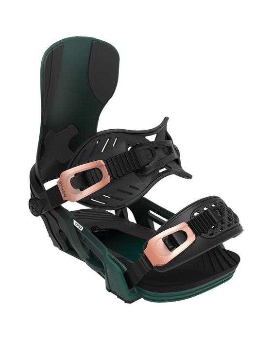 Bent Metal Astra Snowboard Bindings Small - Medium (Women's 5-8), Black Green