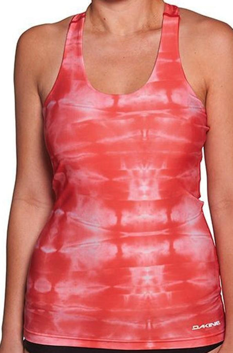 Dakine Women's Alohi Tech Tank Rashguard Shirt Medium Poppy Tie Dye Red New