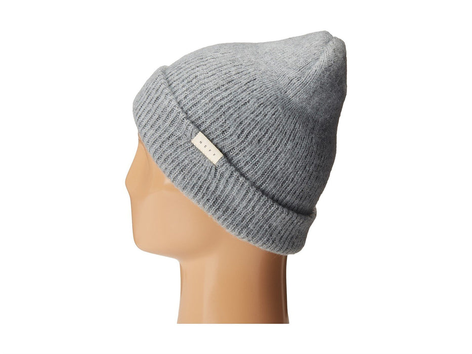 NEFF Women's Anya Acrylic Rib Knit Beanie, Grey One Size Fits Most New