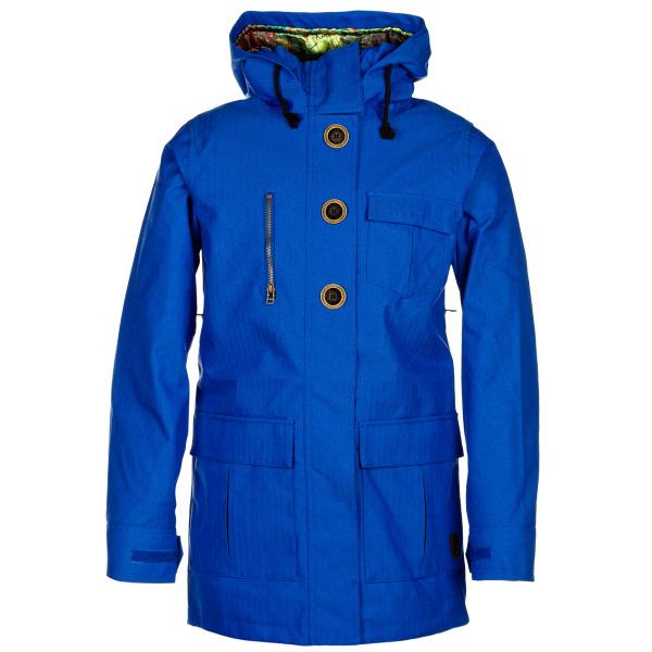 L1TA Audrey Insulated Snowboard Jacket Womens XS Sapphire Herringbone Blue