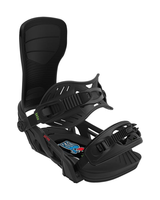 Bent Metal Axtion Snowboard Bindings Medium (Mens 11-14) Black Red Forest Bailey