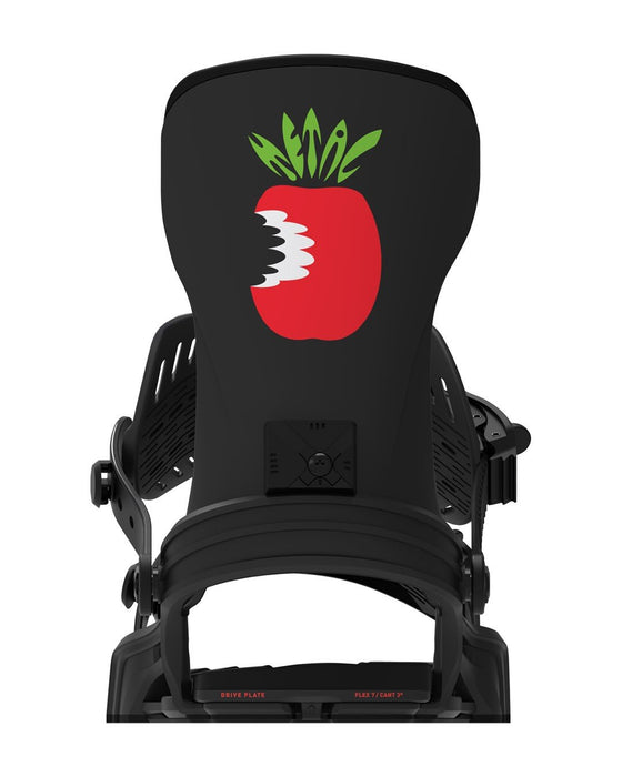 Bent Metal Axtion Snowboard Bindings Medium (Men's 8-11) Black Red Forest Bailey