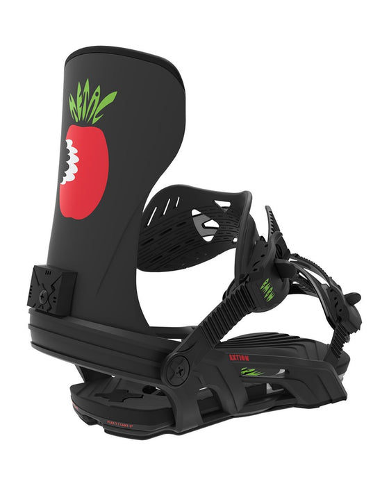 Bent Metal Axtion Snowboard Bindings Medium (Men's 8-11) Black Red Forest Bailey