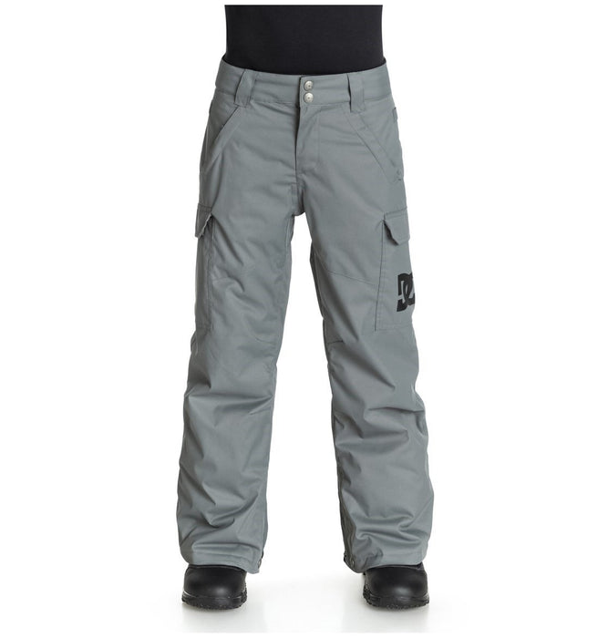 DC Boys Youth Banshee Snowboard Pants Medium (12) Pewter Grey New