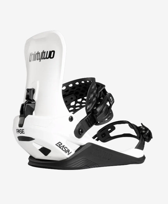 Thirtytwo Basin FASE Snowboard Bindings Medium US Men's 8.5-10.5 White New 2027