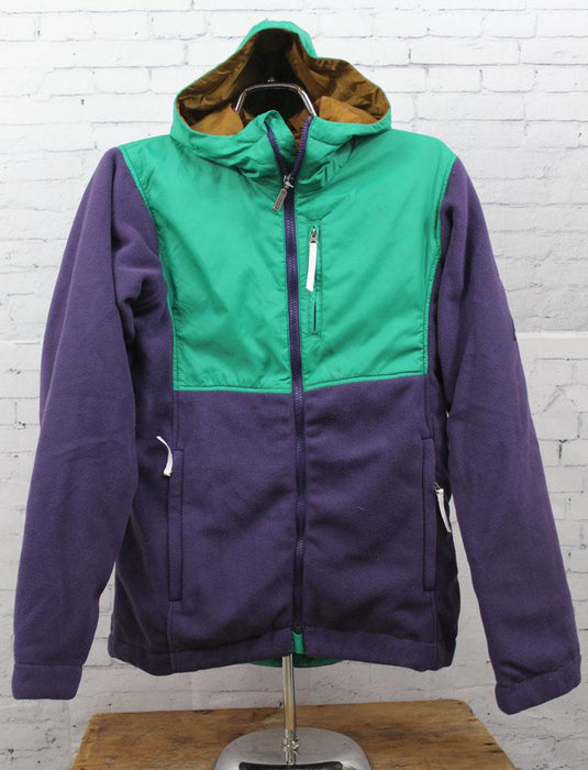 Bonfire Glacier Fleece Tech Full-Zip Hoodie, Women's Medium, Plum / Teal New