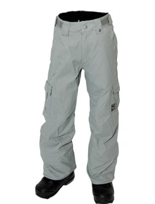 Nitro Decline Cargo Snowboard Pants, Boys Youth Large (11-12) Cloud Gray
