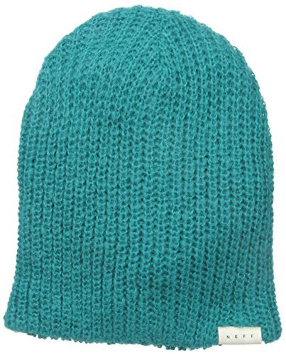 NEFF Women's Brie Acrylic Textured Knit Beanie, Teal One Size Fits Most New