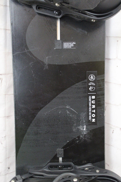 Burton Hometown Hero Wide Snowboard 160 cm w/ X EST Bindings Large Black Demo
