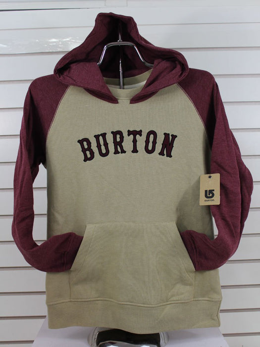 Burton Mid On Deck Pullover Hoodie, Boys Youth Medium, Heather Sangria New